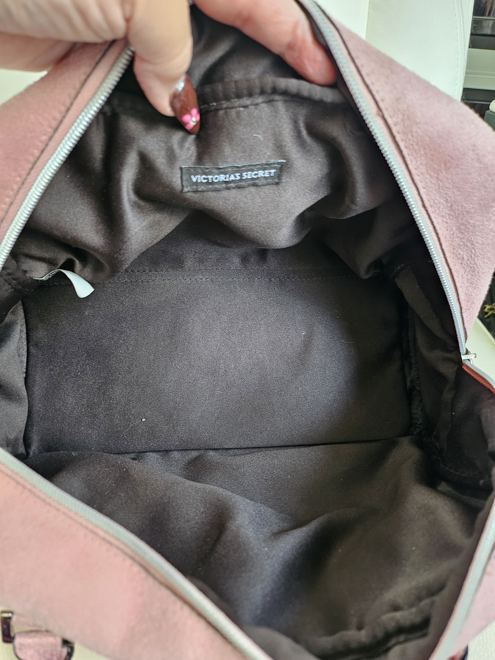 Victoria's Secret Blush Pink Suede Satchel - Picture 2 of 13